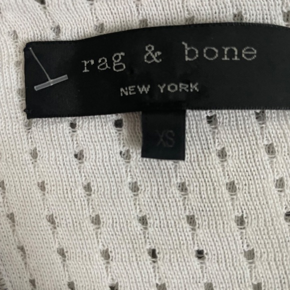 RAG & BONE ARIANA PERFORATED WHITE/GRAY SWEATER XS! - Picture 4 of 9
